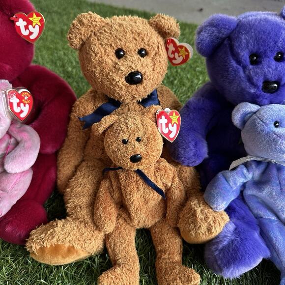 Ty Beanie Baby Buddy Plush Lot Of 6 Chubby 2 Fuzz‎ Cranberry Employee - Picture 4 of 16